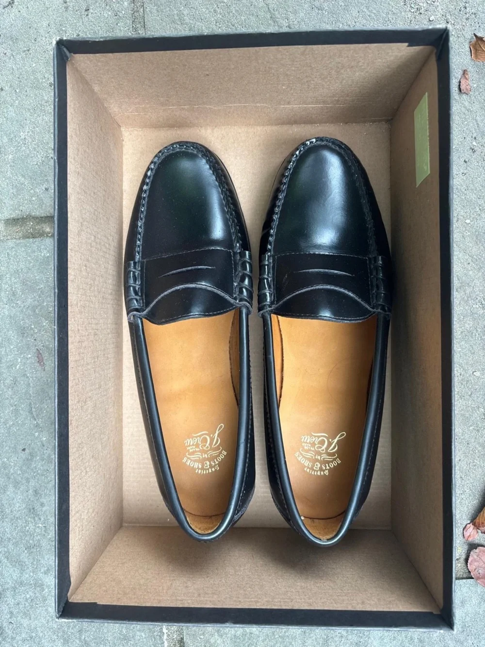 Classic Black Leather Penny Loafers for Men